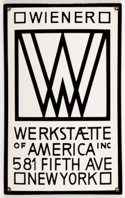 Firmenschild der Wiener Werkstäte of America Inc 581 Fifth Ave New York, spätere Ausführung - Paintings