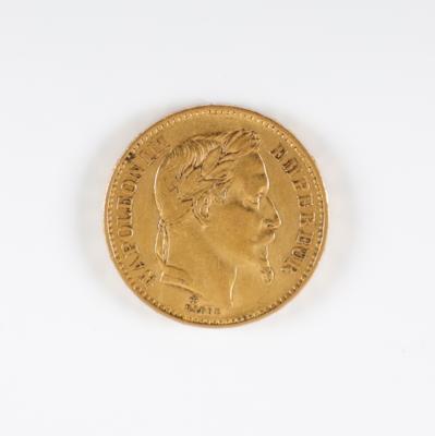 Goldmünze 20 Francs Napoleon III 1870 - Umění a starožitnosti