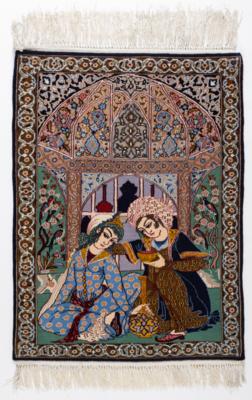 Isfahan Teppich, ca. 94 x 71 cm, Zentralpersien, Ende 20. Jahrhundert - Umění a starožitnosti