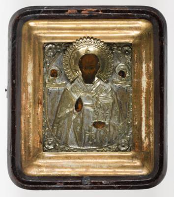 Russische Ikone "Christus Pantokrator", Ende 19. Jahrhundert - Art & Antiques