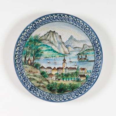 Wandteller - Schale "Traunsee", Schleiss Gmunden, 3. Viertel 20. Jahrhundert - Arte e antiquariato