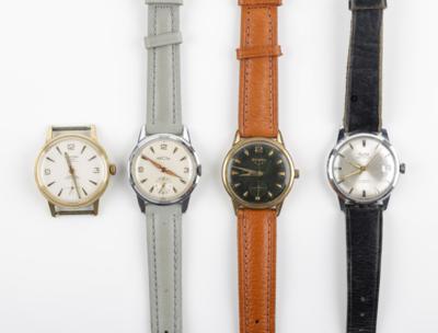 4 Vintage Armbanduhren Helvetia, Recta, Oriosa, Ajax - Gioielli & orologi