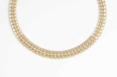 Diamantcollier, zus. ca. 1,20 ct Erzeugnis Fa. Meister - Schmuck & Uhren