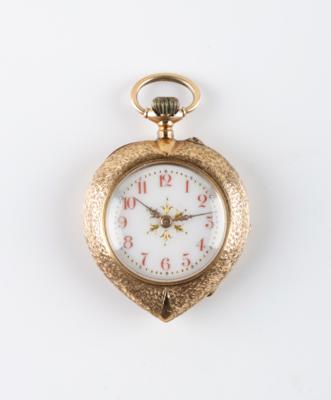 Herzförmige Taschenuhr um 1900 - Schmuck & Uhren