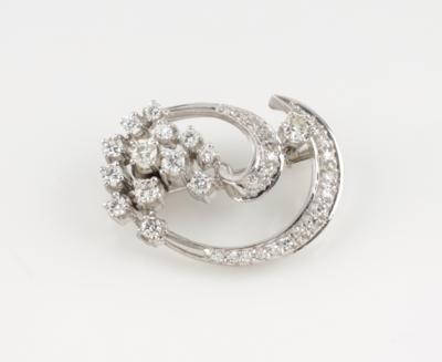 Brillant Diamant Brosche, zus. ca. 1,50 ct - Schmuck & Uhren