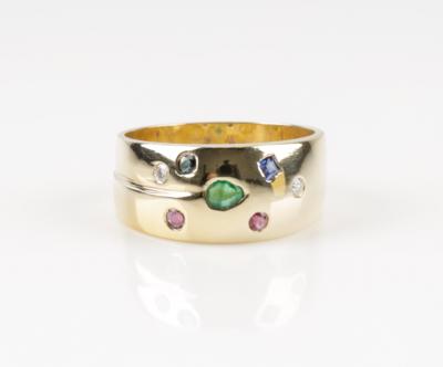 Brillant Farbstein Ring - Jewellery & watches