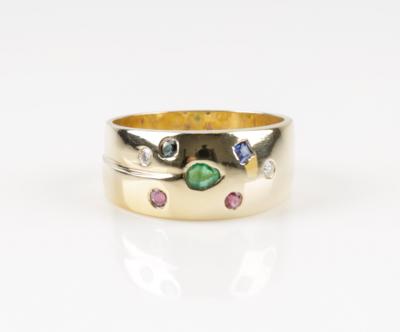 Brillant Farbstein Ring - Schmuck & Uhren