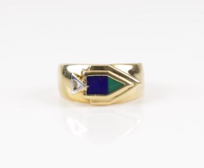 Brillant Lapislazuli Malachit Ring - Jewellery & watches