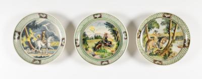 3 Schüsseln mit Jagdmotiven, Gmundner Keramik - Kunst & Antiquitäten