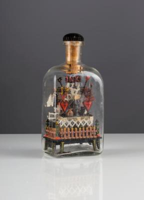 Glasflasche mit "Eingericht", 19. Jahrhundert - Kunst & Antiquitäten