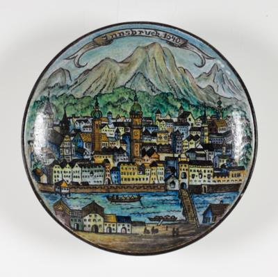 Wandteller - Schale "Innsbruck", Schleiss Gmunden, 3. Viertel 20. Jahrhundert - Umění a starožitnosti