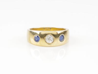 Altschliff Diamant Saphir Ring - Gioielli & orologi