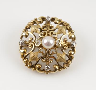 Diamant Kulturperlen Anhänger - Jewellery & watches
