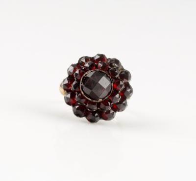 Granat Ring 1. Drittel 20. Jahrhundert - Jewellery & watches