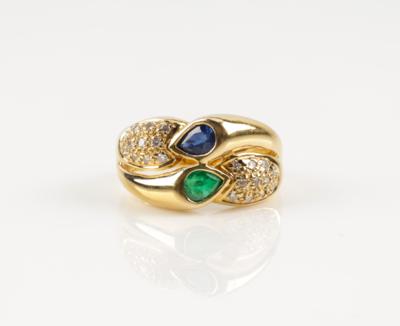 Brillant Farbstein Ring - Schmuck & Uhren