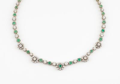 Brillant Smaragd Collier - Schmuck & Uhren