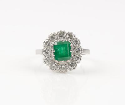 Brillant Smaragd Ring - Arte e antiquariato