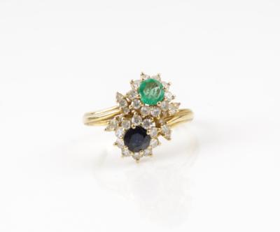 Diamant Farbstein Ring - Umění a starožitnosti