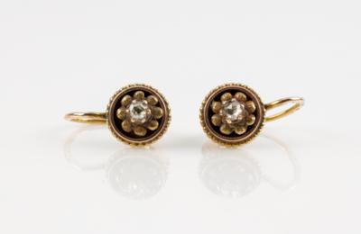 Diamantrauten Ohrringe, um 1900 - Schmuck & Uhren