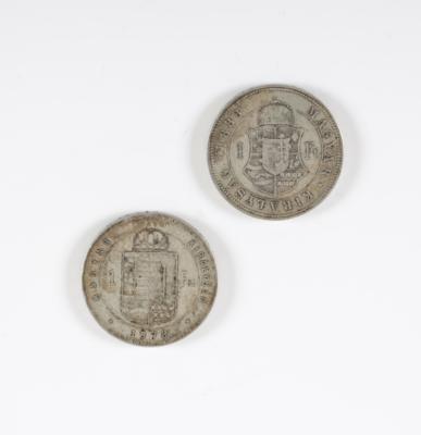 Franz Joseph I, 1 Forint, Silbermünzen - Umění a starožitnosti