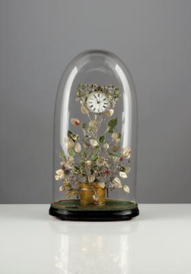 Spätbiedermeier Zappler Tischuhr "Blumentopf", Österreich, Mitte 19. Jahrhundert - Kunst & Antiquitäten