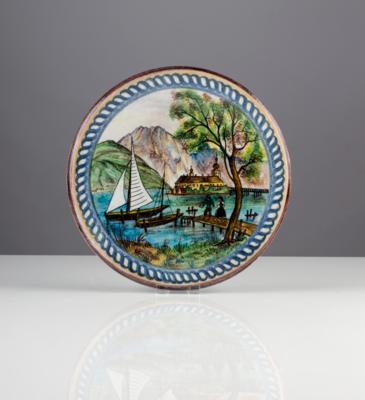 Wandteller - Schale "Schloss Orth am Traunsee", - Art & Antiques