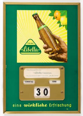 Werbetafel "Trink Libella" mit Kalender, 1950er Jahre - Arte e antiquariato