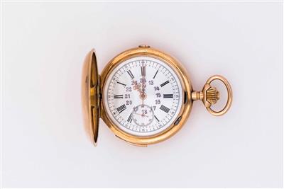 Herrentaschenuhr mit Viertelstundenrepetition und Chronograph - Autumn auction