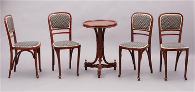 Jugendstil-Tisch mit 4 Sesseln Anfang 20. Jh. - Spring auction