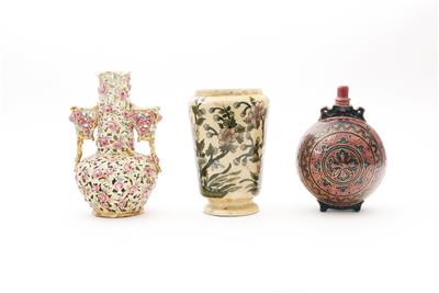 2 Vasen, 1 Lampenfuß um 1900 - Herbstauktion in Linz