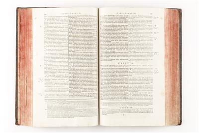 4 Bände "BIBLIA SACRA VULGATAE EDITIONIS JUSSU SIXTI V. PONTIF. MAX. RECOGNITA; LOCUPLETIBUS SS. PATRUM ..." - Herbstauktion in Linz