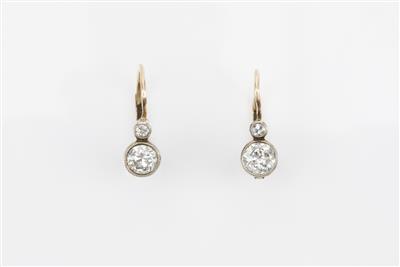 Brillant-Diamantohrringe ca. 0,50 ct um 1920 - Autumn auction