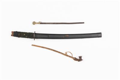1 japanisches Schwert (Wakizashi) 19. Jh. - Asta di primavera