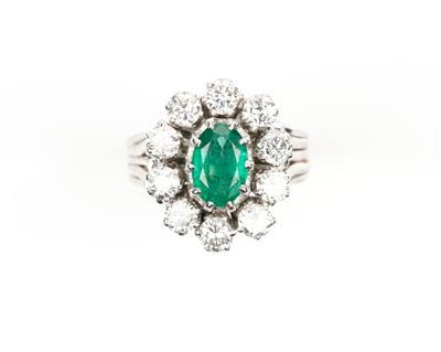 Smaragd Brillantdamenring - Jarní aukce