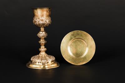 Neobarocker Meßkelch mit Patene, Wien um 1858 - Spring auction