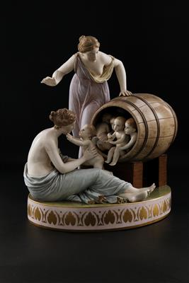 Nymphen mit einem Fass leichtfertiger Amoretten, Entwurf Anton Grassi - Spring auction