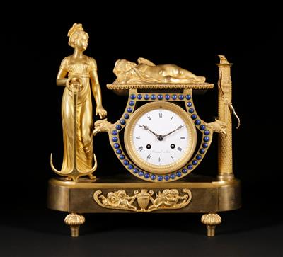 Empire Ormolu-Kaminuhr "Schlafender Eros", Armingaud à Paris, Frankreich um 1810 - Aukce podzim II