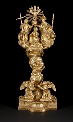 Figurengruppe-Altaraufsatz "Krönung Mariens", Anfang 19. Jahrhundert - Spring Auction
