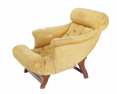 Liegefauteuil "Knieschwimmer", Entwurf: William Birch 1898, Ausführung: Hampton  &  Sons, London - Asta di primavera