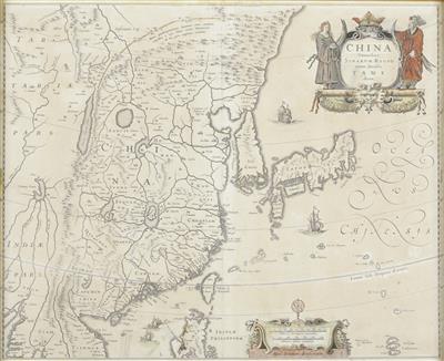 Landkarte von China, Japan und Korea, Amsterdam um 1642 - Asta di autunno