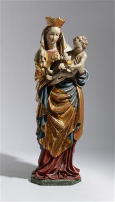 Madonna mit Christuskind im gotischen Stil, 20. Jahrhundert - Autumn auction