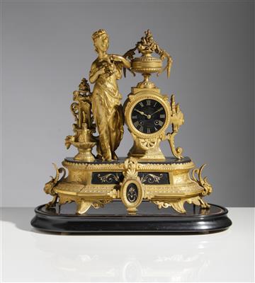 Napoleon III. Pendule, Philippe H. Mourey (1840-1910), das Werk Japy Freres  &  Cie, Frankreich, um 1870/80 - Aukce podzim