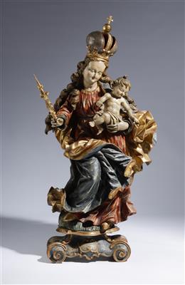 Große Madonna mit Christuskind im Barockstil, 3. Viertel 20. Jahrhundert - 