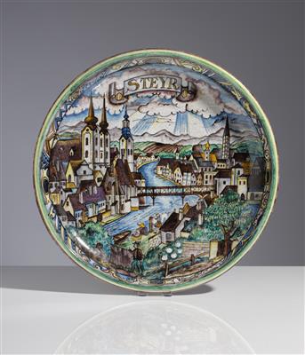 Wandteller - Schale "Steyr", Entwurf Franz von Zülow (Wien 1883-1963), Ausführung Schleiss Gmunden - Autumn auction