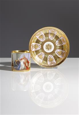 Bildtasse "Troilus und Cressida", Kaiserliche Porzellanmanufaktur, Wien, um 1808 - Spring Auction