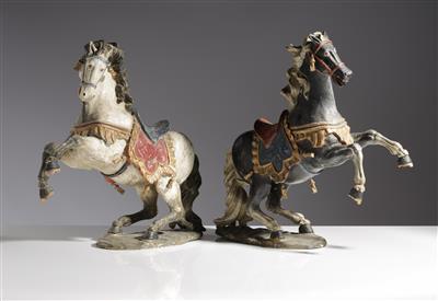 Paar Krippenpferde in der Art des Johann Giner d.Ä. (1756-1833), Tirol 19./20. Jahrhundert - Spring Auction
