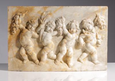 Italienische Reliefplatte “Puttenreigen als Allegorie der vier Jahreszeiten” - Asta autunnale