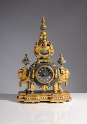 Marmor & Ormolu Kaminuhr im Louis-XVI.-Stil, Philippe G. Mourey (1840–1910), Frankreich, um 1860 - Herbstauktion