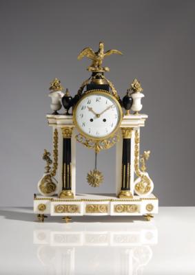 Marmor Pendule im Louis-XVI-Stil, k. u. k. Hoflieferant August Klein, Wien, um 1880 - Fall Auction