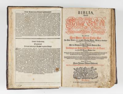 Luther Bibel, sog. "Kleine Kurfürstenbibel", Nürnberg, 1736 - Asta di primavera